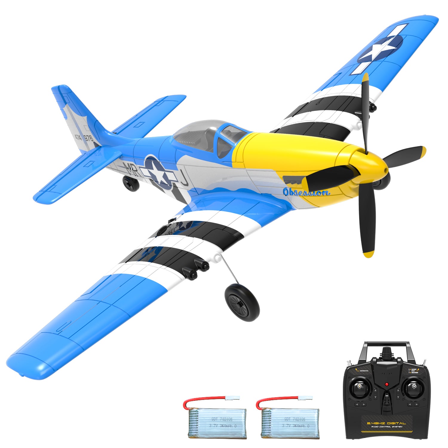 VOLANTEXRC P 51D Mustang RC Plane with Gyro