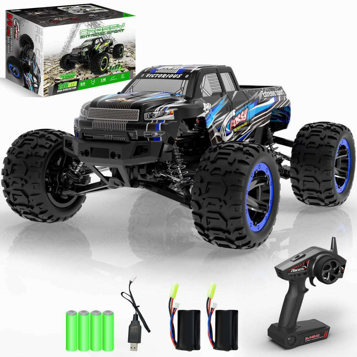 Toy Time Remote Control Monster Truck- 1:16 Scale, 2.4 GHz RC Off-Road  Rugged Toy Vehicle with Spring Suspension and Oversized Wheels in the Kids  Play Toys department at