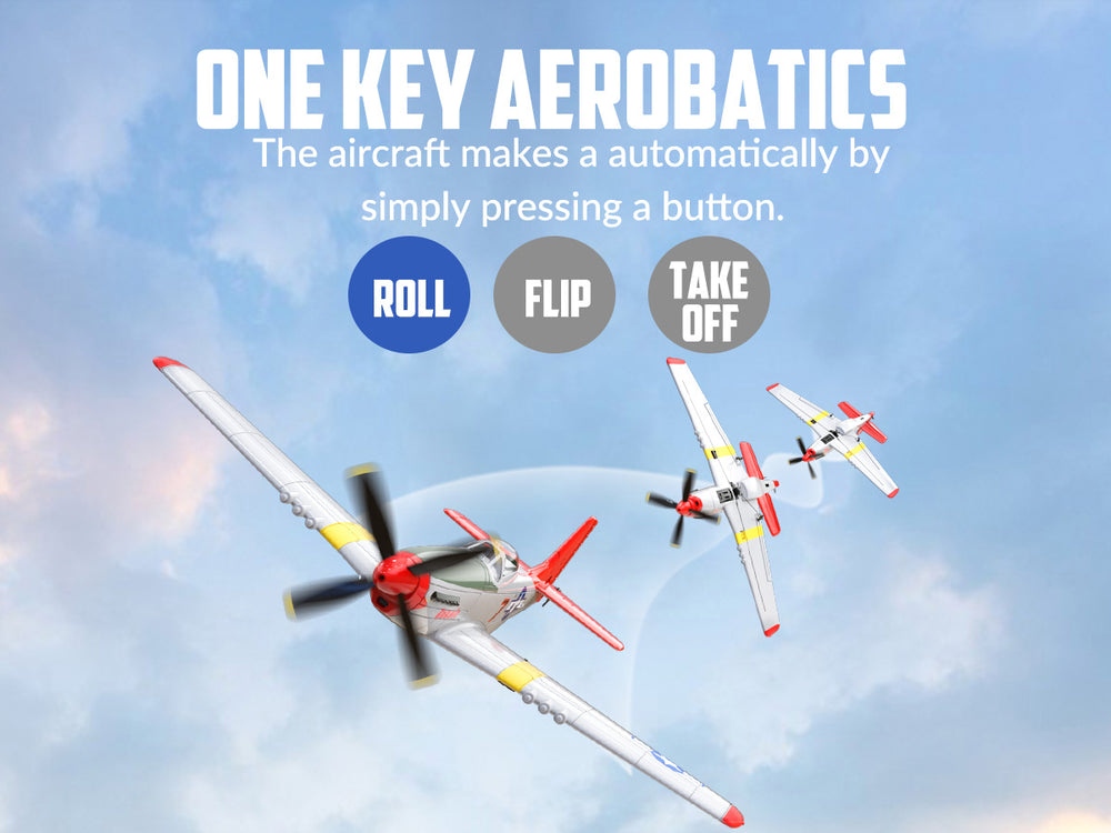 VOLANTEXRC P-51D Mustang 761-5 Beginner RC Warbird Plane RTF