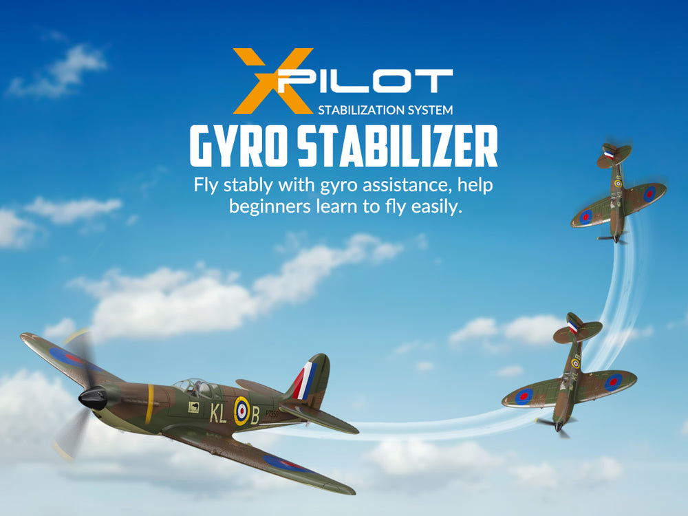 VOLANTEXRC Spitfire (RTF) 4CH 400mm para principiantes (15,7'') 76112