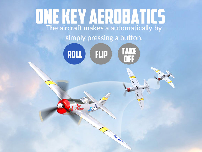 VOLANTEXRC P47 Thunderbolt (RTF) 4CH 400mm with Gyro (15.7'') 76116