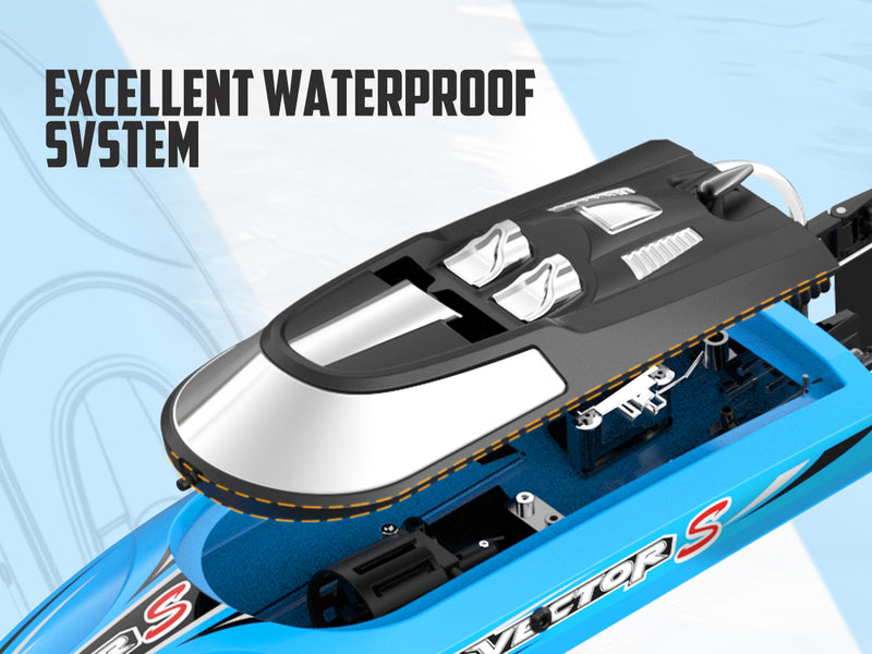 VOLANTEXRC VectorS Brushless High Speed RC Boat Self Righting for Lake 79704 Blue