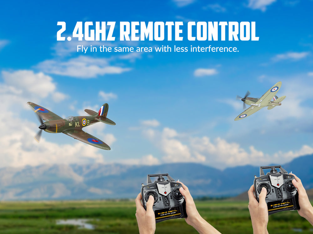 VOLANTEXRC Spitfire (RTF) 4CH 400mm para principiantes (15,7'') 76112