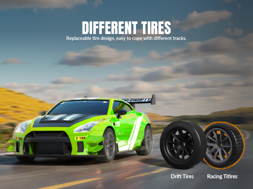 RACENT 1:20 RC Drift Car 4WD con Nitro Mist & Baterías dobles