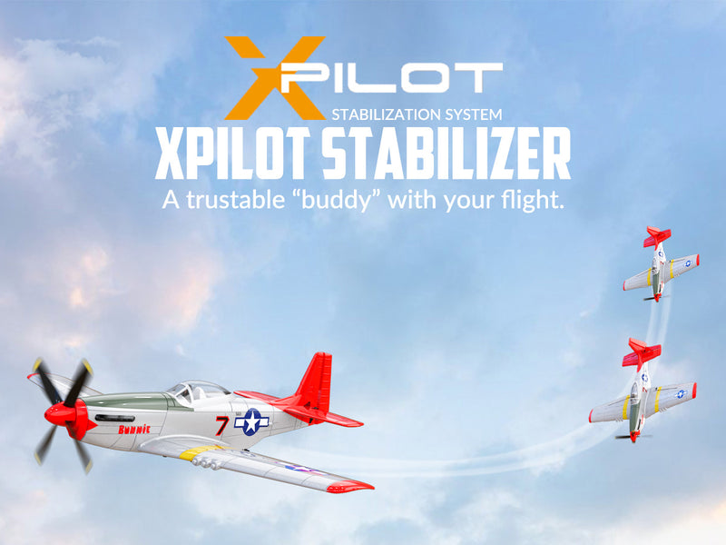 VOLANTEXRC Mustang P51 Rojo (RTF) 4 canales 400 mm para principiantes (15,7'') 76105