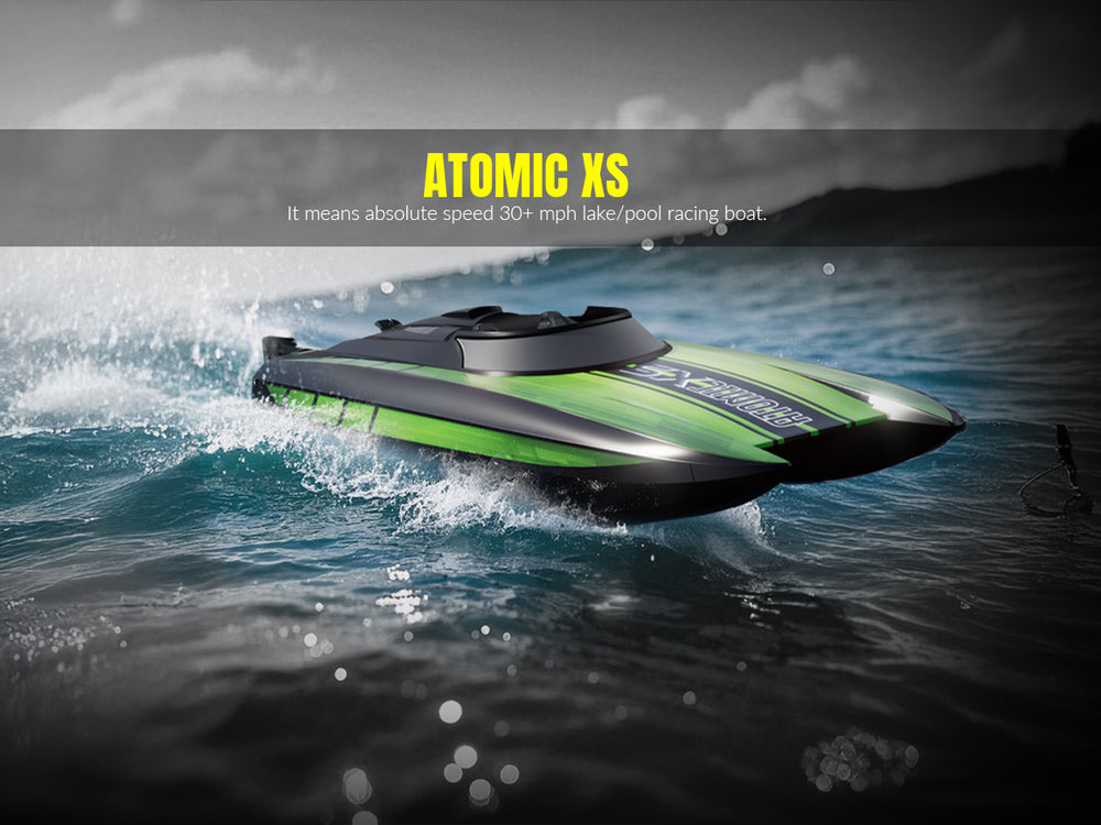 VOLANTEXRC Atomic XS 79505 Green RC Boat - 30MPH Pool Racer