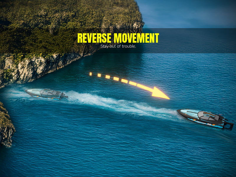 VOLANTEXRC Vector S Barco RC de alta velocidad con función de auto-enderezamiento y marcha atrás para piscina y lago (797-4 negro)
