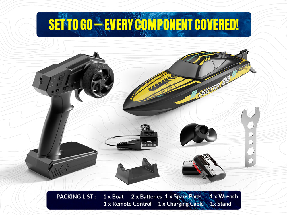 VolantexRC Vector 30 High Speed RC Boat: 30MPH & Self-Righting