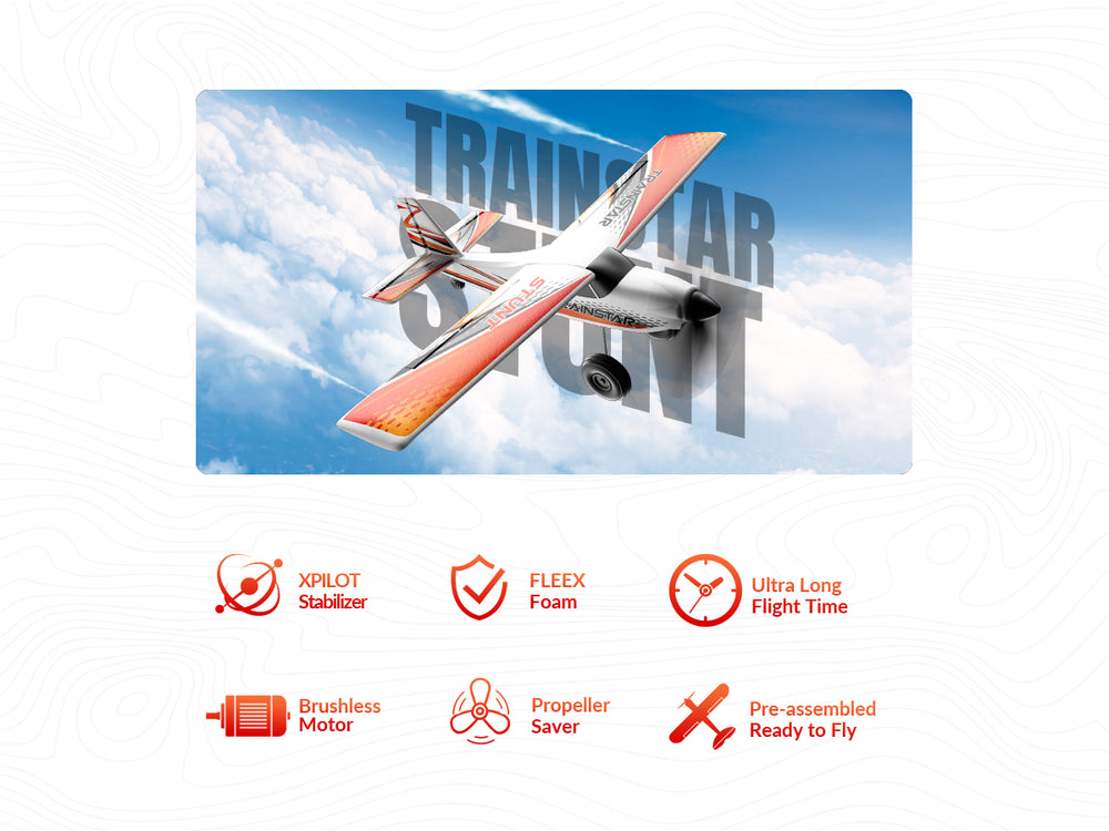 VOLANTEXRC 500MM TrainStar STUNT Brushless RC Plane RTF for Beginners
