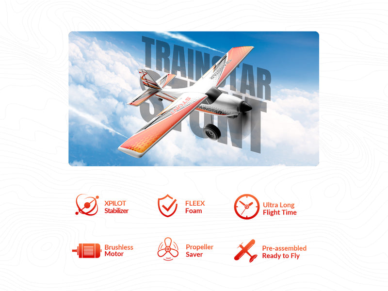 VOLANTEXRC 500MM TrainStar STUNT Brushless with update motor 76804-RED