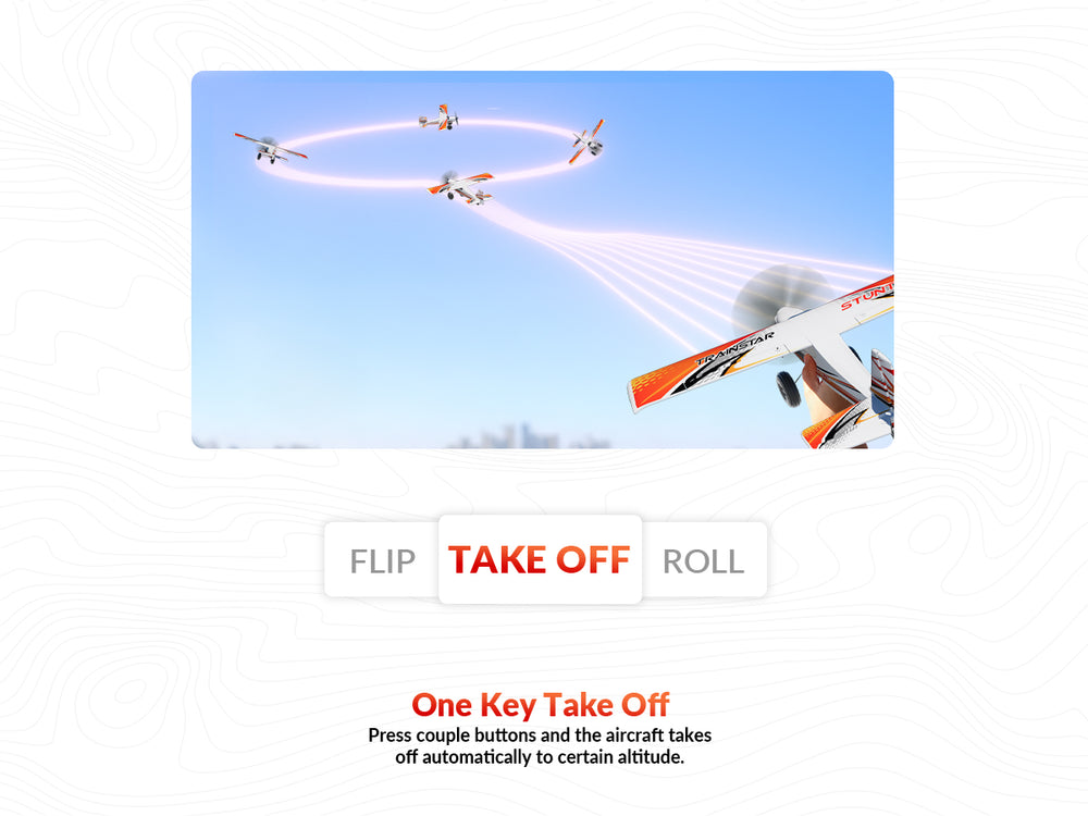 VOLANTEXRC 500MM TrainStar STUNT Brushless RC Plane RTF for Beginners