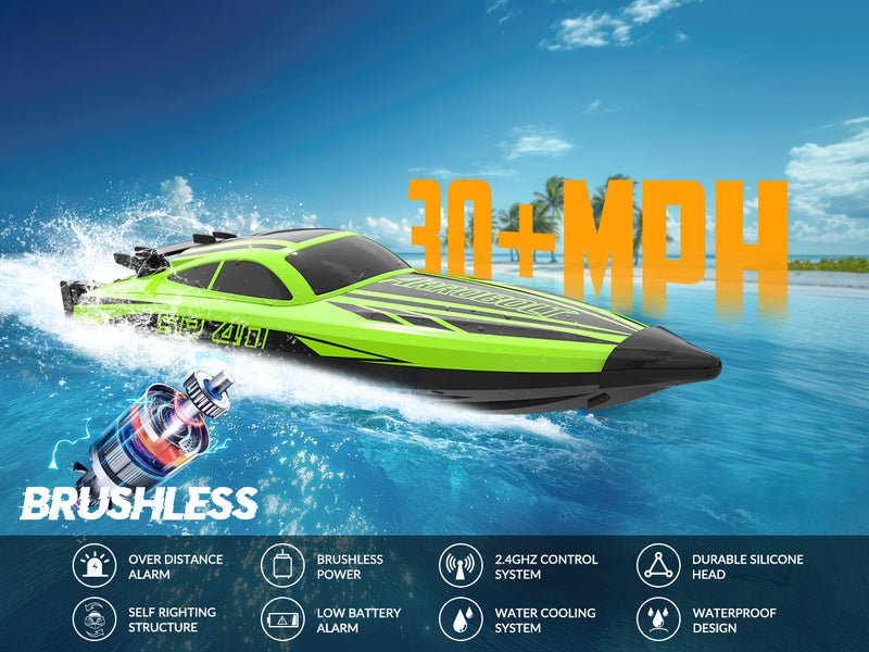 VOLANTEXRC Green SR40 Brushless 30+MPH RC Boat (79705)