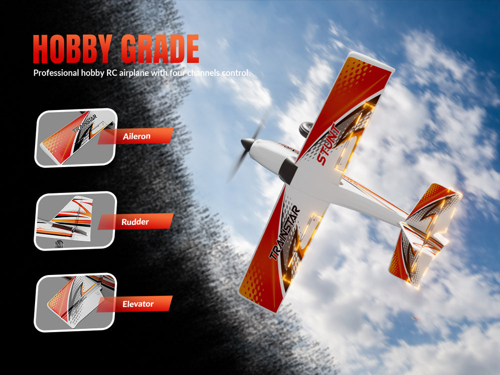 VOLANTEXRC 500MM TrainStar STUNT Brushless RC Plane RTF for Beginners