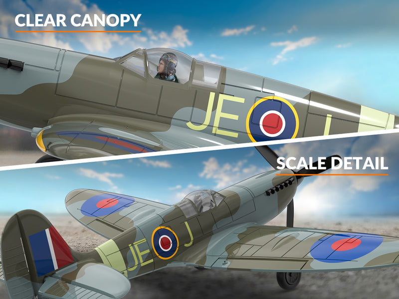 VOLANTEXRC Spitfire (RTF) 4CH 400mm con giroscopio (15,7'') 76112