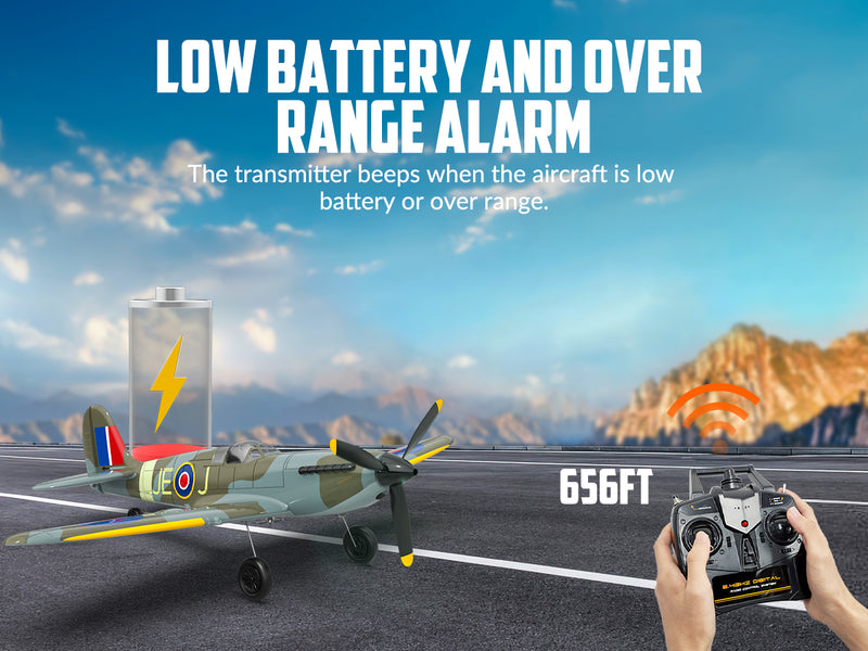 VOLANTEXRC Spitfire (RTF) 4CH 400mm con giroscopio (15,7'') 76112