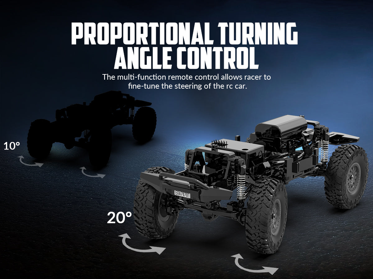 RACENT 1:24 Crawler RC Monster Truck - Rock Climbing | EXHOBBY