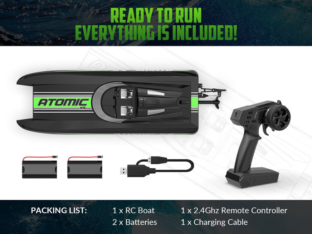VOLANTEXRC Atomic XS High Speed RC Boat for Pools