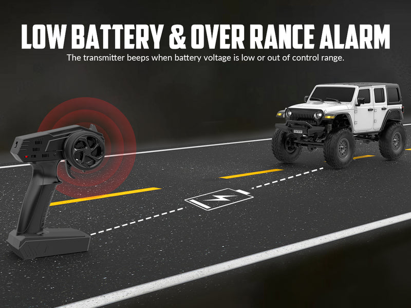 RACENT 1/24 Crawler RC Monster Truck Rock Climbing con luz LED (787-1 White)