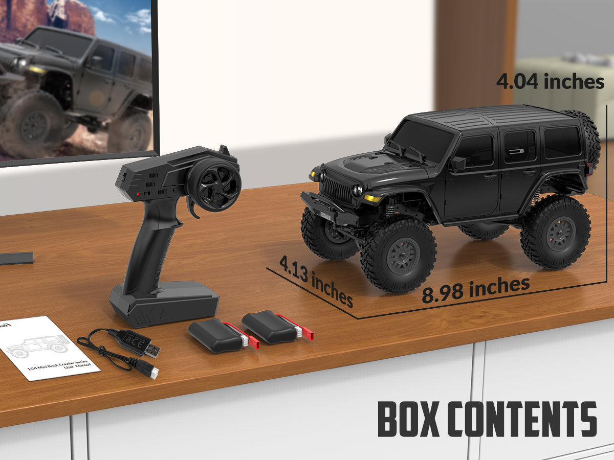 RACENT 1:24 Crawler RC Monster Truck Rock Climbing with led Light