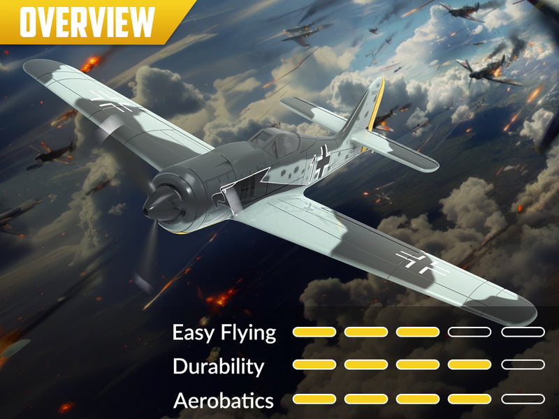 VOLANTEXRC FW190 (RTF) 4CH 400mm with 3 Modes (15.7'') 76117