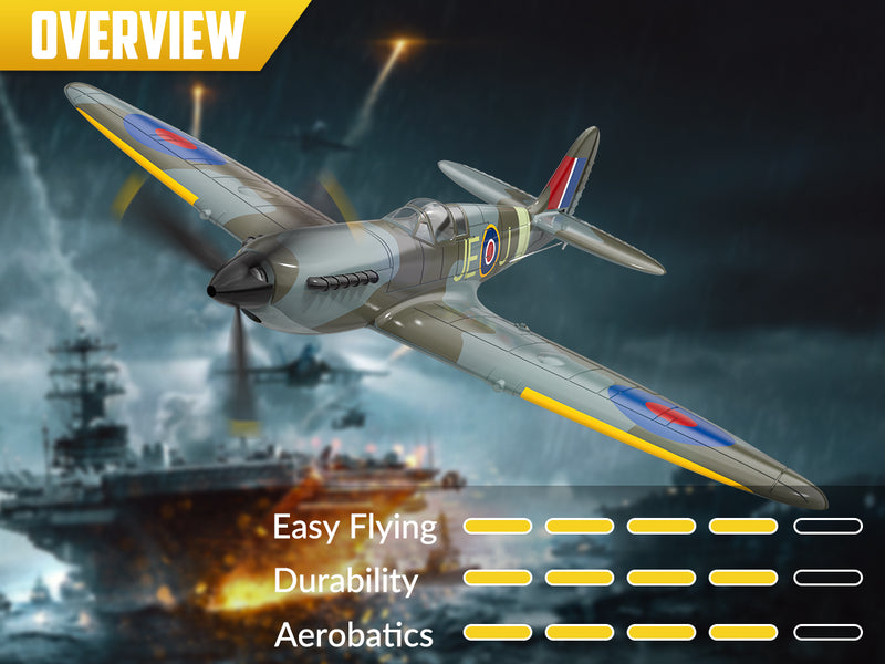 VOLANTEXRC Spitfire (RTF) 4CH 400mm con giroscopio (15,7'') 76112