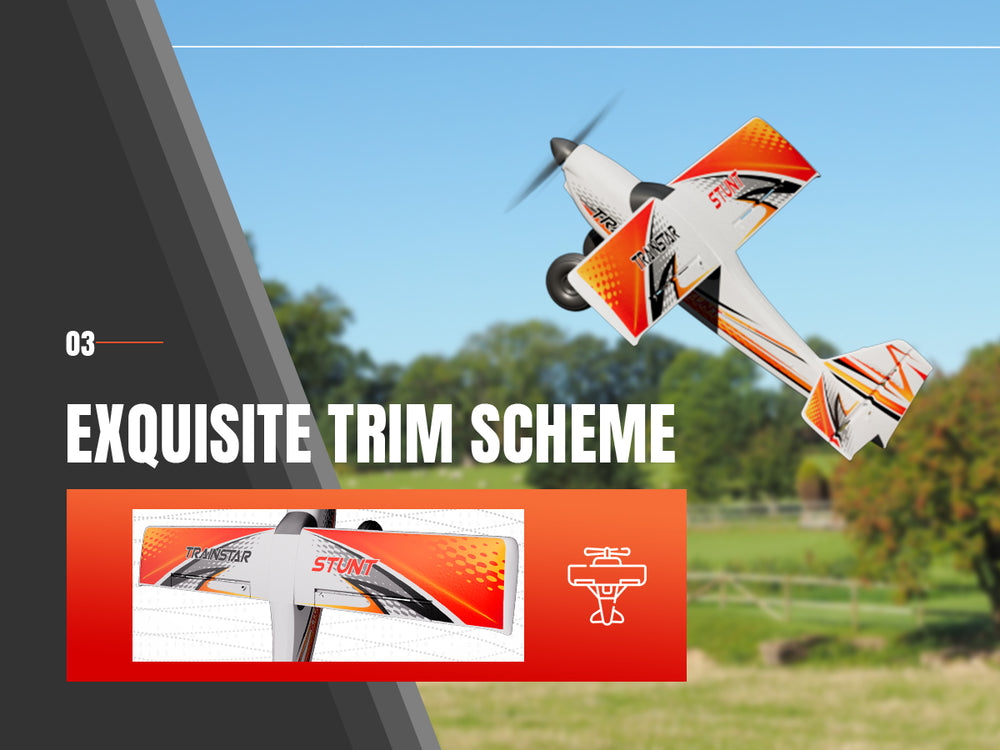 VOLANTEXRC 500MM TrainStar STUNT Brushless RC Plane RTF for Beginners