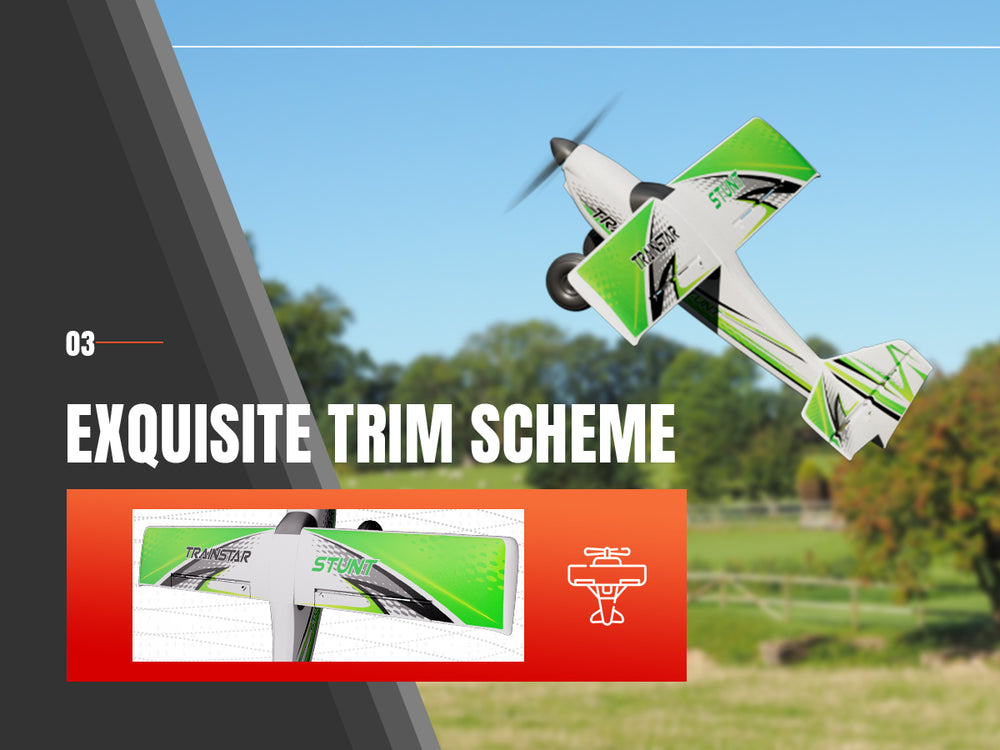 Volantexrc 500 mm Trainstar Stunt sin escobillas con motor de actualización 76804