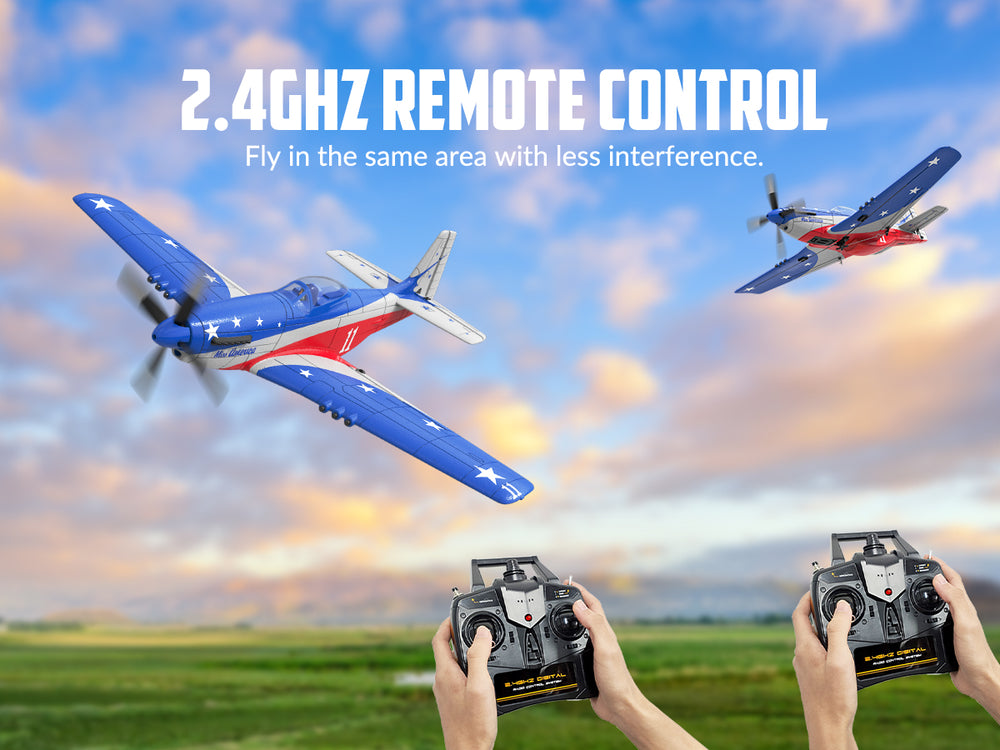 VOLANTEXRC Miss America 4-CH RC Plane RTF with Xpilot Stabilizer (76105)