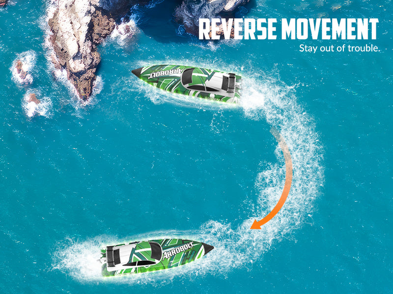 VOLANTEXRC Arrobolt Lumen S Brushless 35+MPH Full Proportional Boat GREEN (79706)