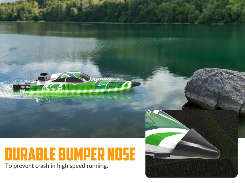 VOLANTEXRC Arrobolt Lumen S Brushless 35+MPH Full Proportional Boat GREEN (79706)