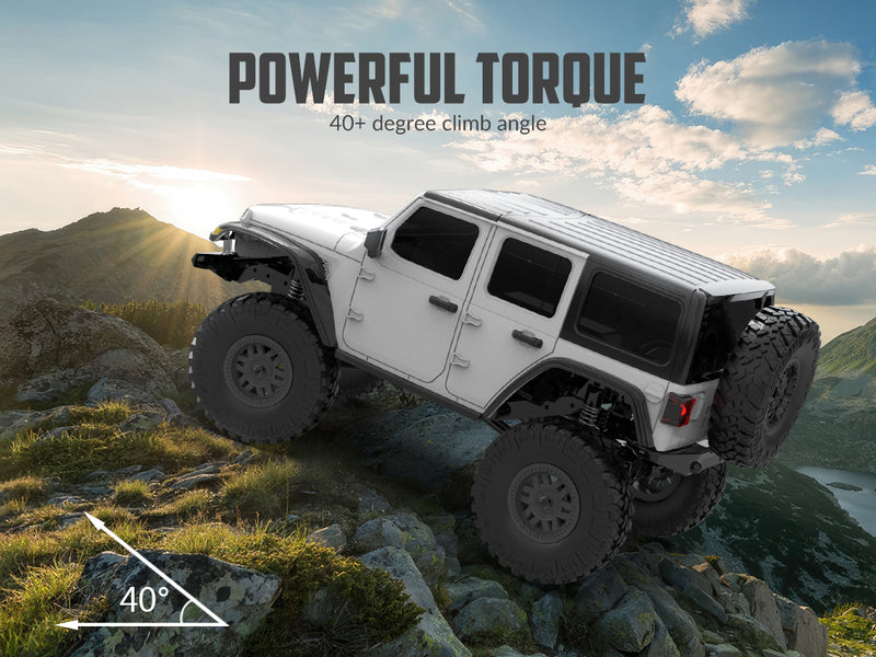 RACENT 1/24 Crawler RC Monster Truck Rock Climbing con luz LED (787-1 White)