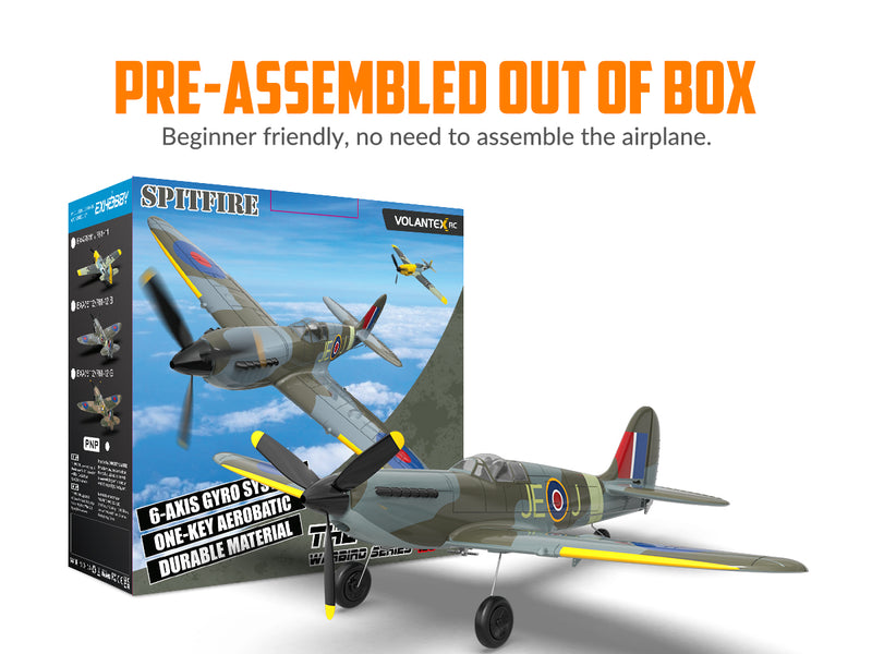 VOLANTEXRC Spitfire (RTF) 4CH 400mm con giroscopio (15,7'') 76112