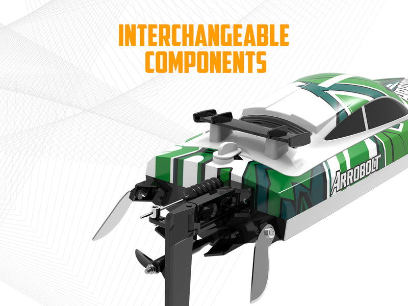 VOLANTEXRC Arrobolt Lumen S Brushless 35+MPH Full Proportional Boat GREEN (79706)