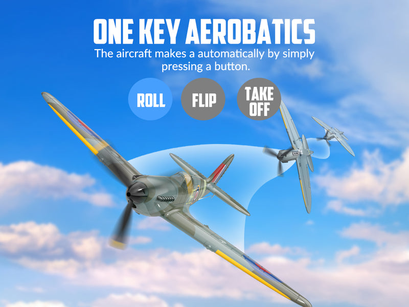 VOLANTEXRC Spitfire (RTF) 4CH 400mm con giroscopio (15,7'') 76112