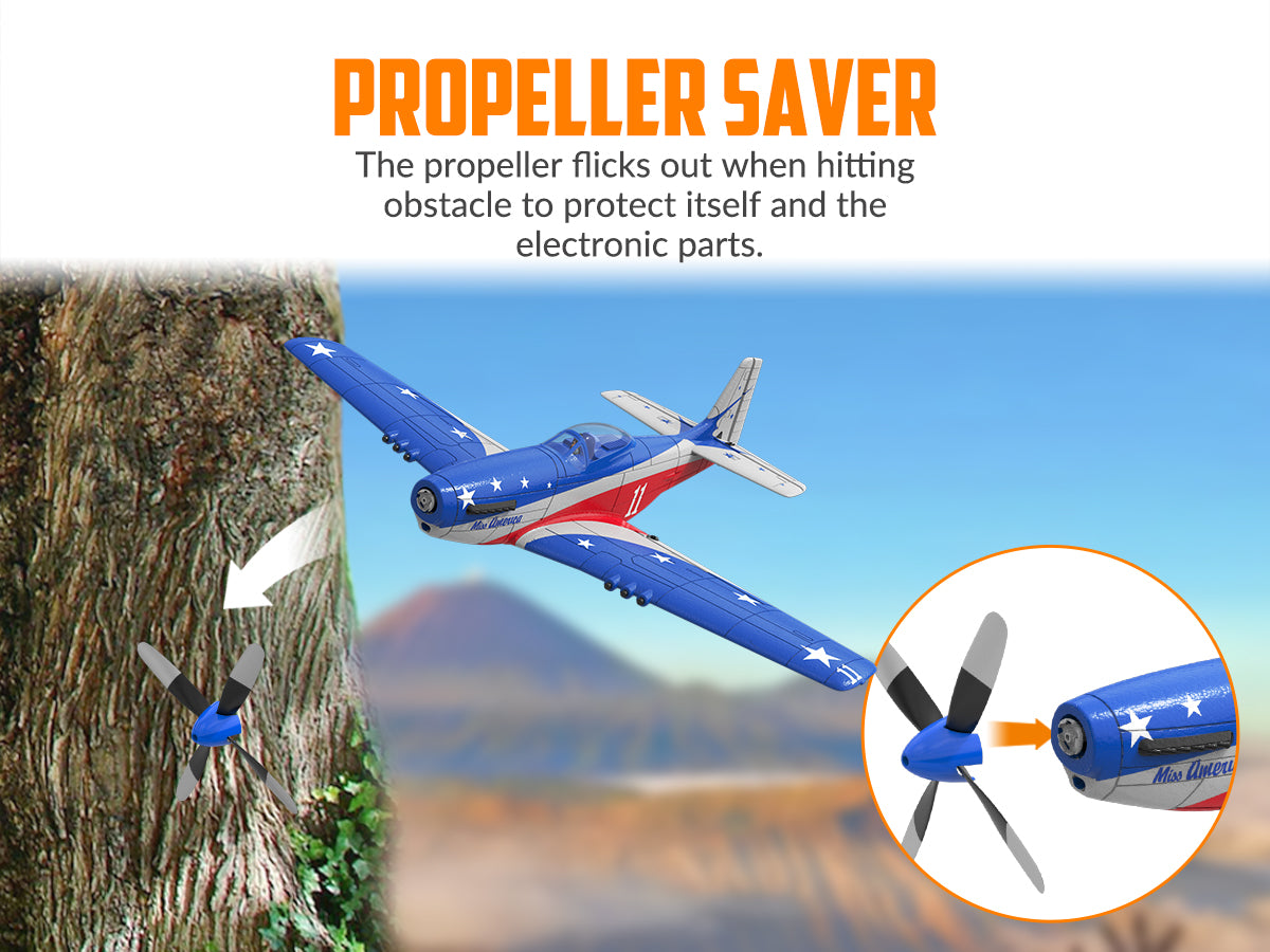 VOLANTEXRC Miss America RTF 4-CH RC Plane (76105) | EXHOBBY Official