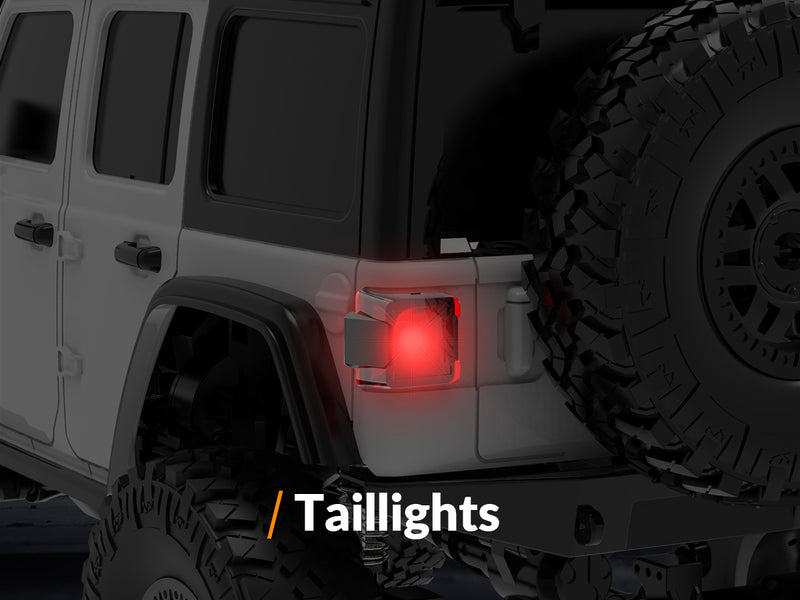 RACENT 1/24 Crawler RC Monster Truck Rock Climbing con luz LED (787-1 White)