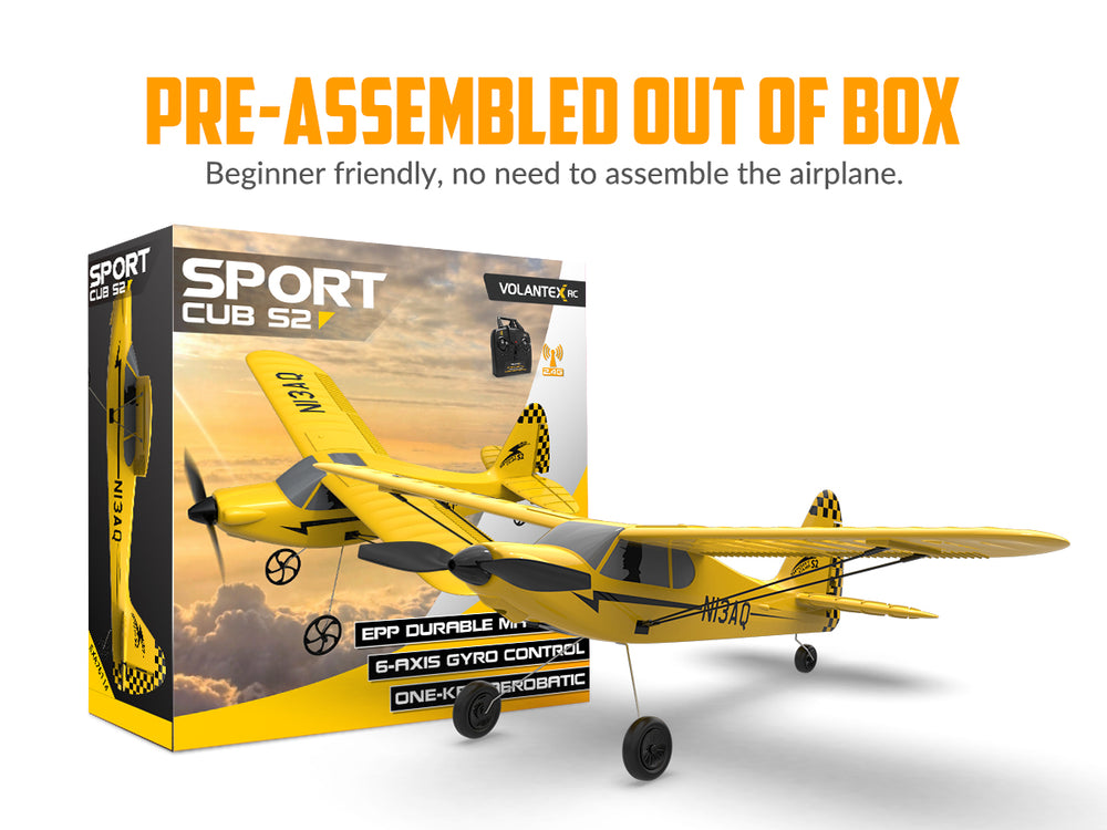 VOLANTEXRC Sport Cub S2 RTF 3CH Beginner RC Airplane