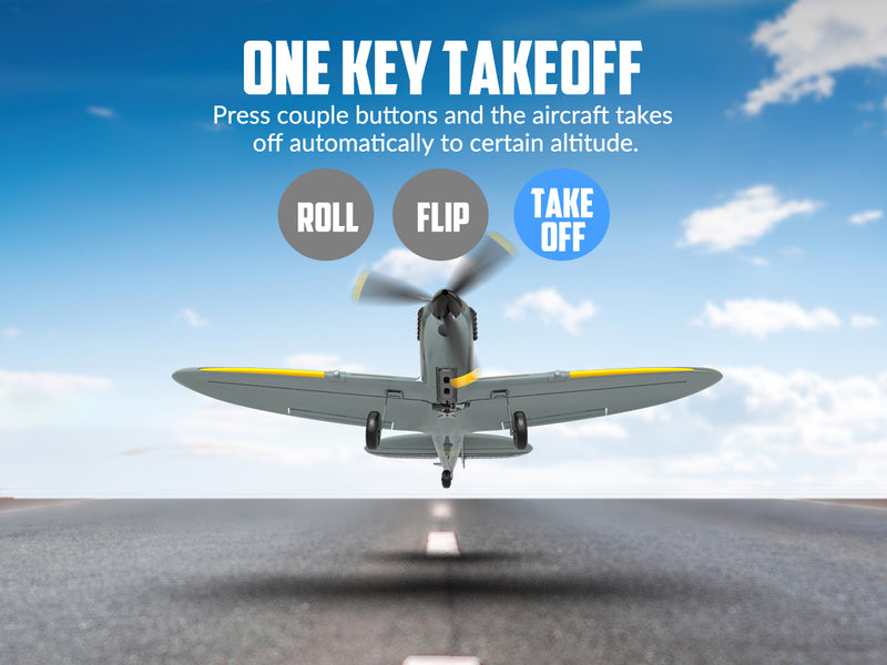 VOLANTEXRC Spitfire (RTF) 4CH 400mm con giroscopio (15,7'') 76112