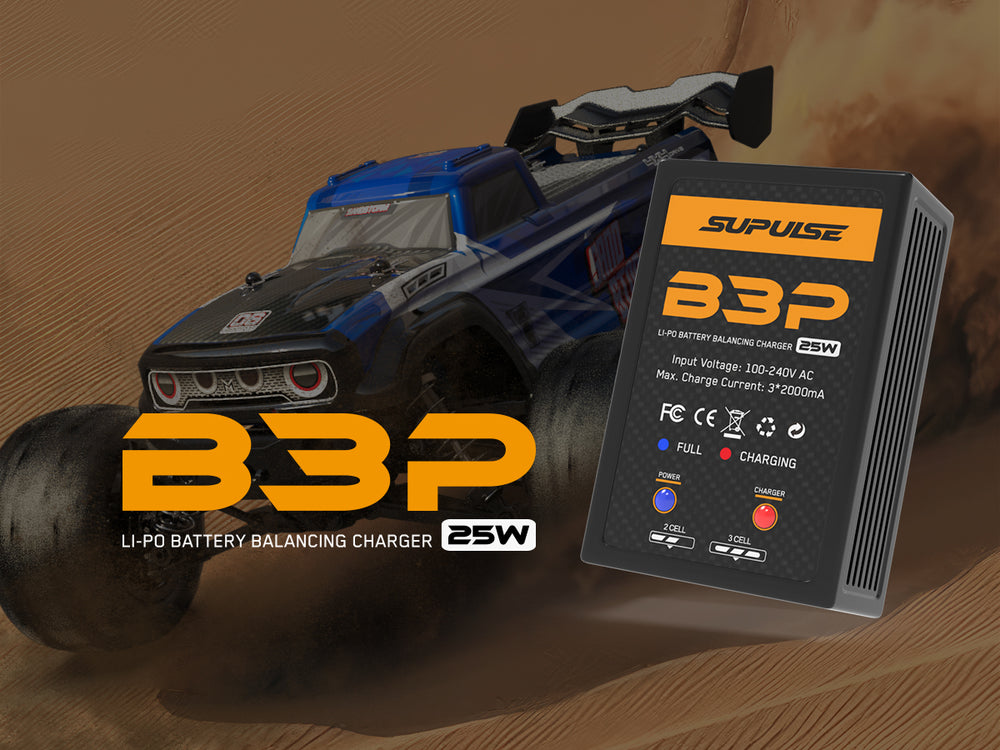 Cargador de batería SUPULSE B3P Pro AC LiPo 2S-3S 25W RC Balance Charger