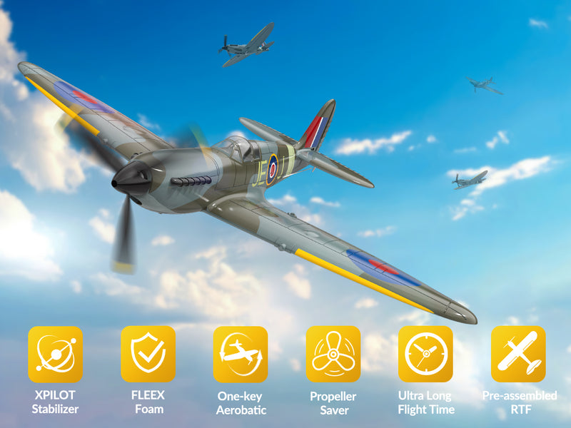 VOLANTEXRC Spitfire (RTF) 4CH 400mm con giroscopio (15,7'') 76112