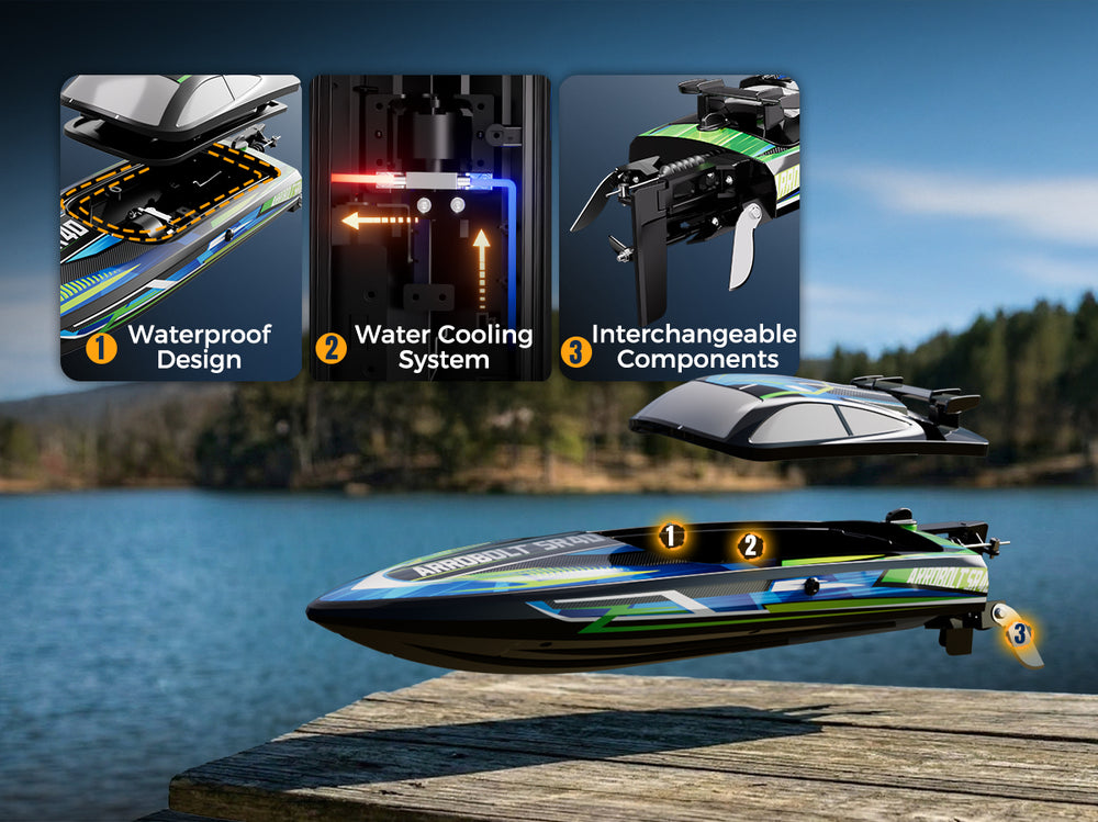 VOLANTEXRC Arrobolt SR40 RC Boat Brushless 25+MPH (79707)