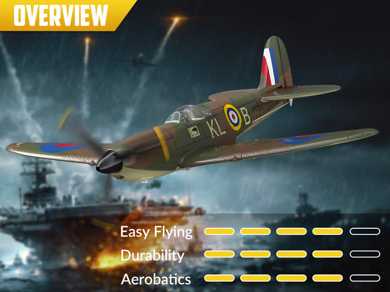 VOLANTEXRC Spitfire (RTF) 4CH 400mm for Beginners (15.7'') 76112