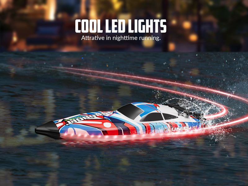 VOLANTEXRC Arrobolt Lumen S Brushless 35+MPH Fast RC Boat for Lakes RED (79706)