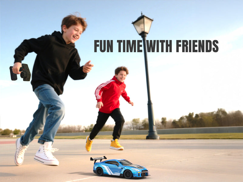 RACENT 1:20 RC Drift Car 4WD, LED Light, 2 Batteries Blue