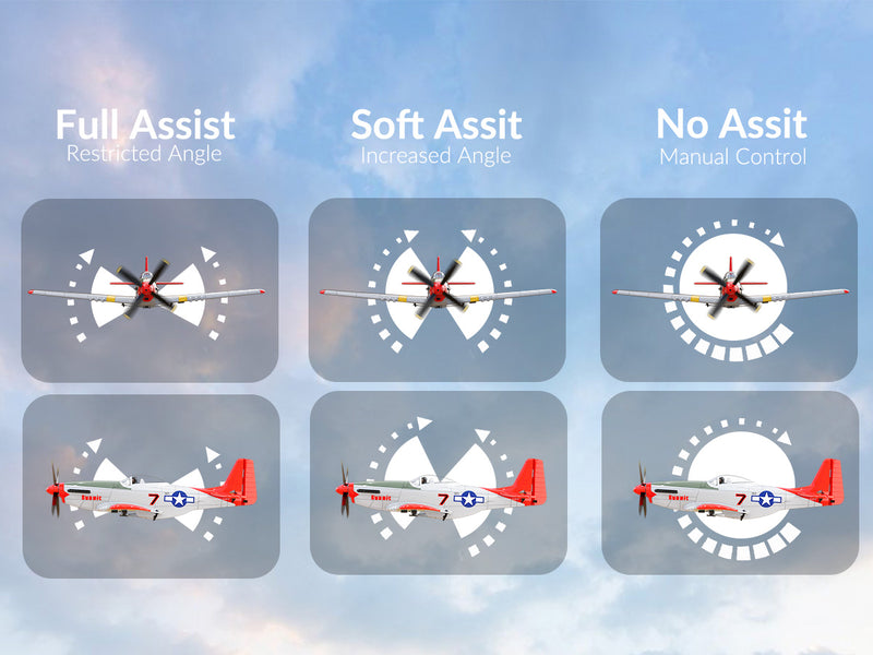 VOLANTEXRC Mustang P51 Rojo (RTF) 4 canales 400 mm para principiantes (15,7'') 76105