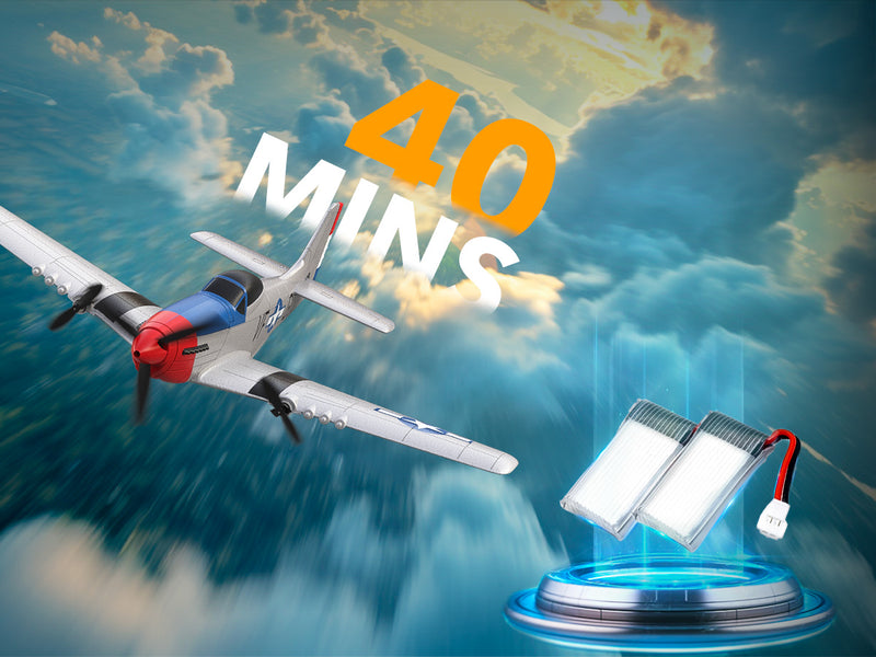 VOLANTEXRC P51 (RTF) 3CH 400mm para principiantes (15.7'') 76207