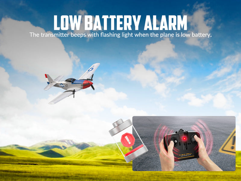 VOLANTEXRC P51 (RTF) 3CH 400mm para principiantes (15.7'') 76207