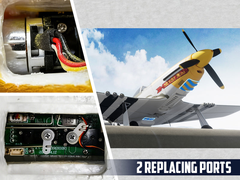 Volantexrc 500 mm Mustang P51 sin escobillas con estabilizador Gyro 76802