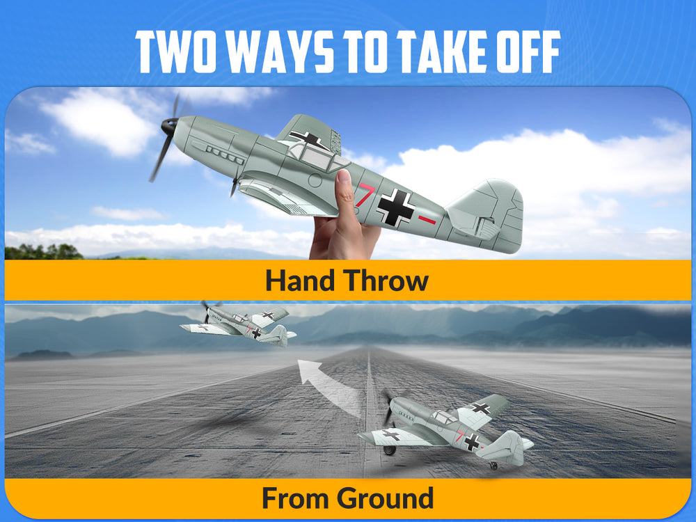 VOLANTEXRC BF109 RC Plane (RTF) 3CH 400mm for Beginners