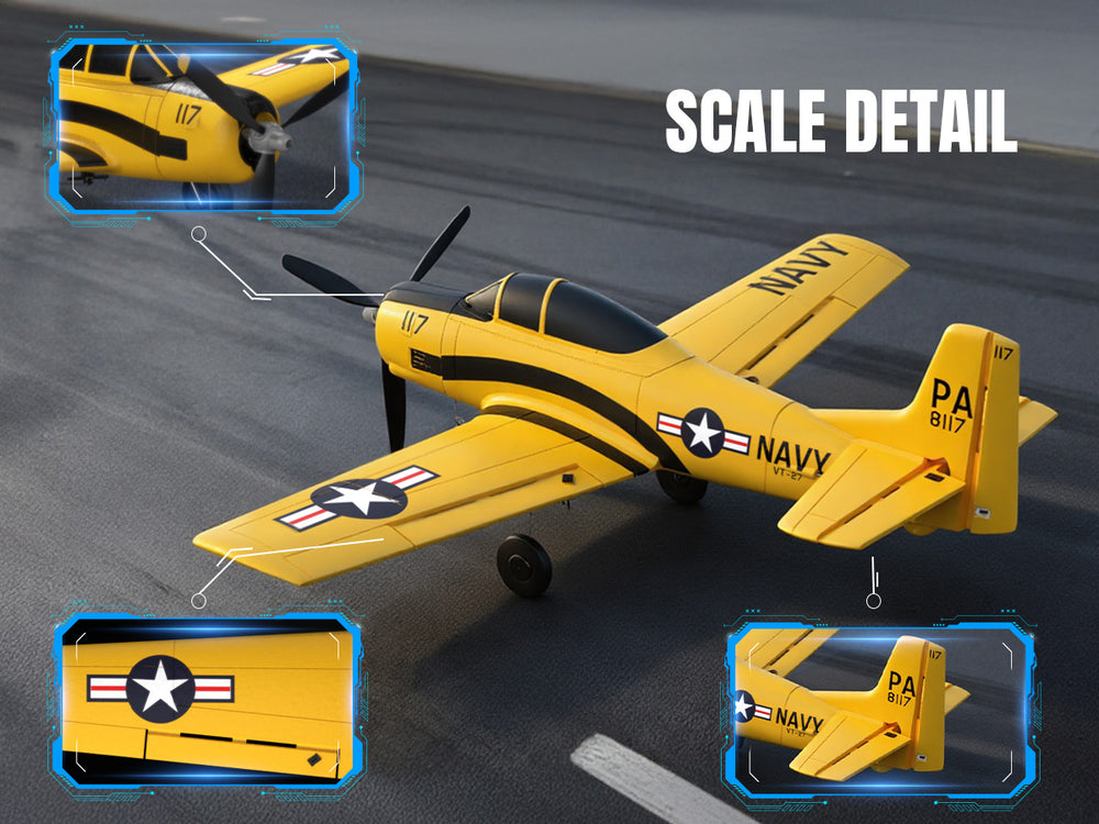 VOLANTEXRC T28 Trojan (RTF) 4 canales 400 mm con giroscopio (15,7'') 76109